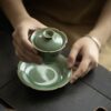 Yue Ware Ceramic Flower Shaped Gaiwan