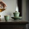 Yue Ware Ceramic Flower Shaped Gaiwan