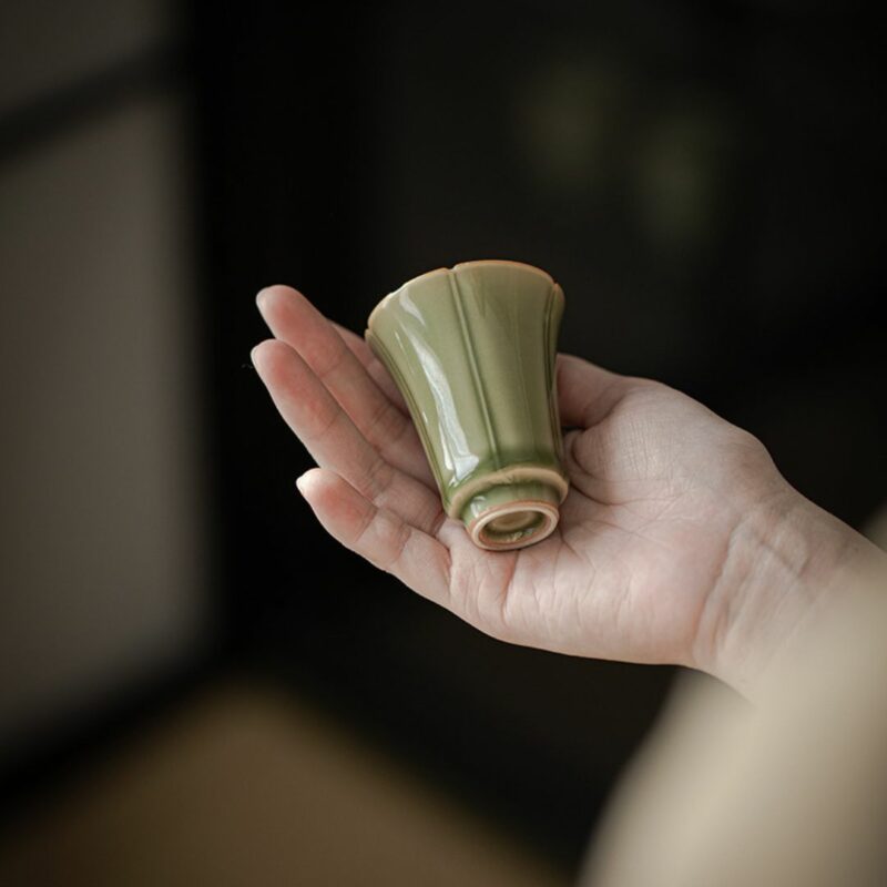 Yue Ware Ceramic Flower Shaped Tea Cup