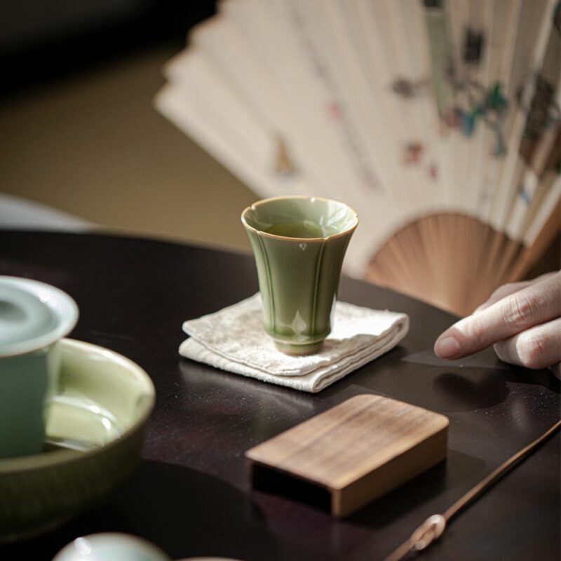 Yue Ware Ceramic Flower Shaped Tea Cup