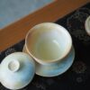 Handmade Kiln Transmutation Ceramic Pine Needle Pattern Gaiwan