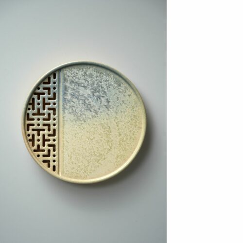 Handmade Kiln Transmutation Ceramic Pine Needle Pattern Kung Fu Tea Tray