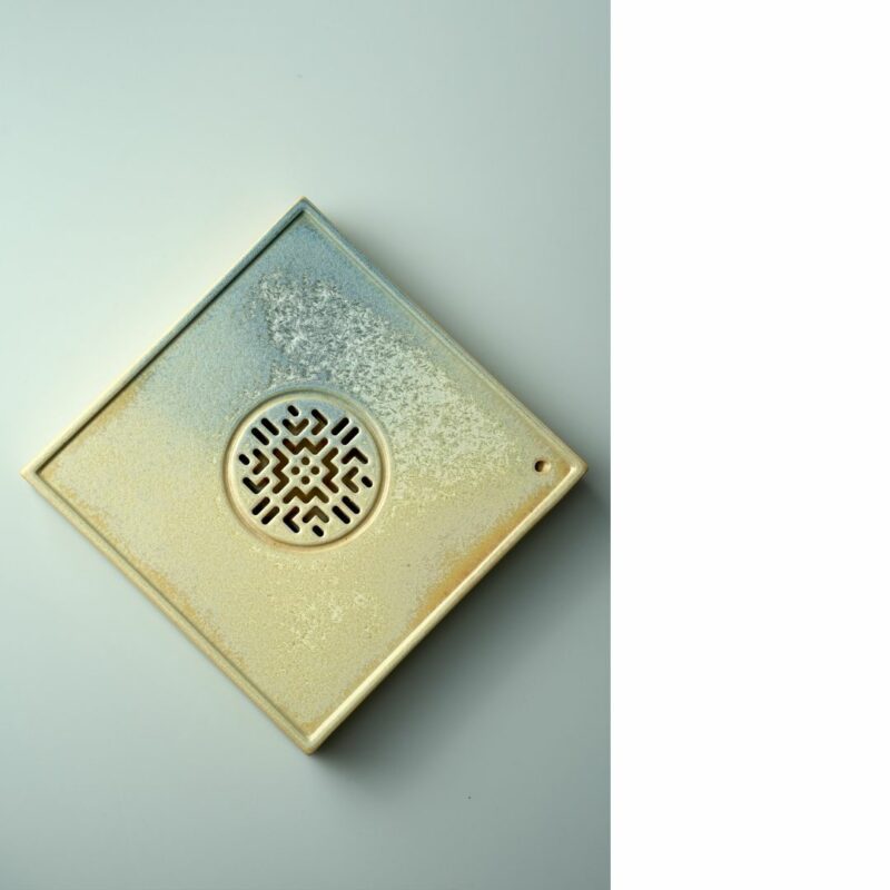 Handmade Kiln Transmutation Ceramic Pine Needle Pattern Kung Fu Tea Tray