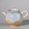 Handmade Kiln Transmutation Ceramic Pine Needle Pattern Kung Fu Teapot