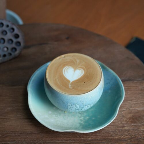 Handmade Kiln Transmutation Ceramic Pine Needle Pattern Tea Cup