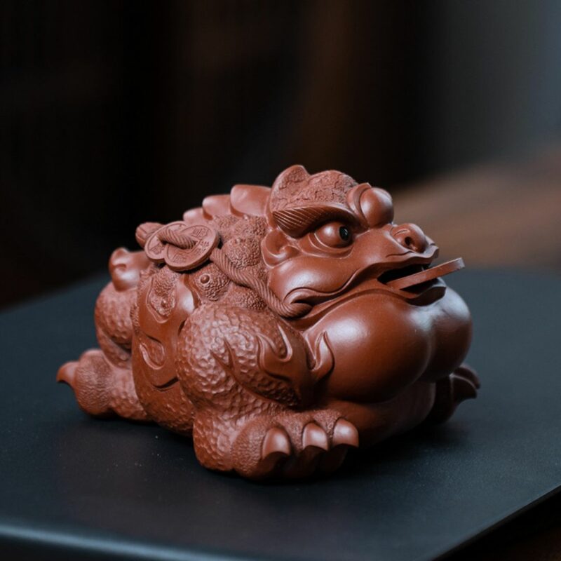 Handmade Da Hong Pao 3-Feet Money Frog Tea Pet