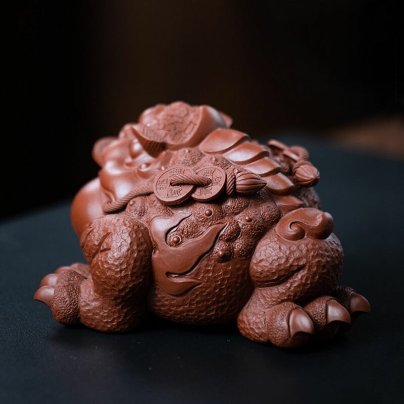 Handmade Da Hong Pao 3-Feet Money Frog Tea Pet
