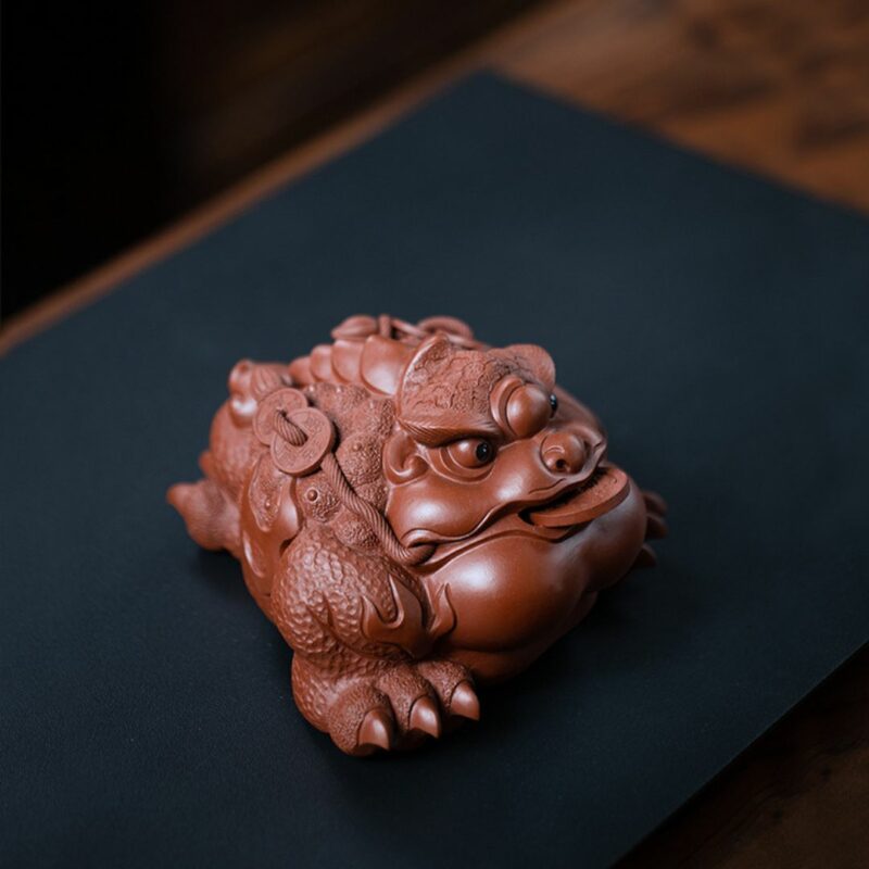 Handmade Da Hong Pao 3-Feet Money Frog Tea Pet