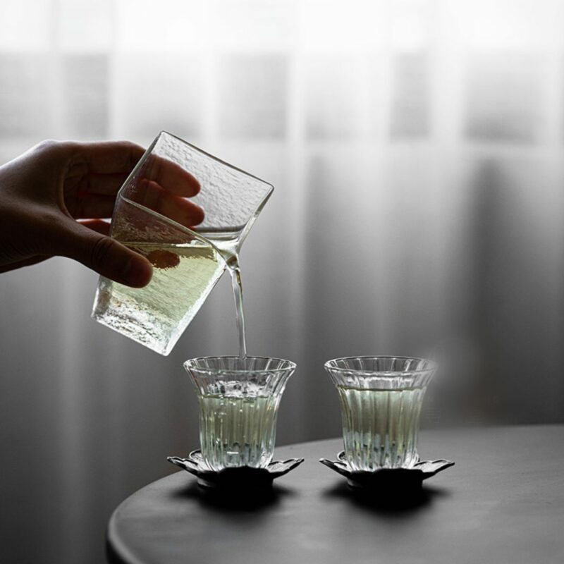 Simple Chic Hammered Glass Square Fair Cup Gong Dao Bei