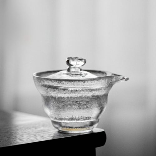 Simple Chic Thickened Frosted Glass Grab Pot Gaiwan