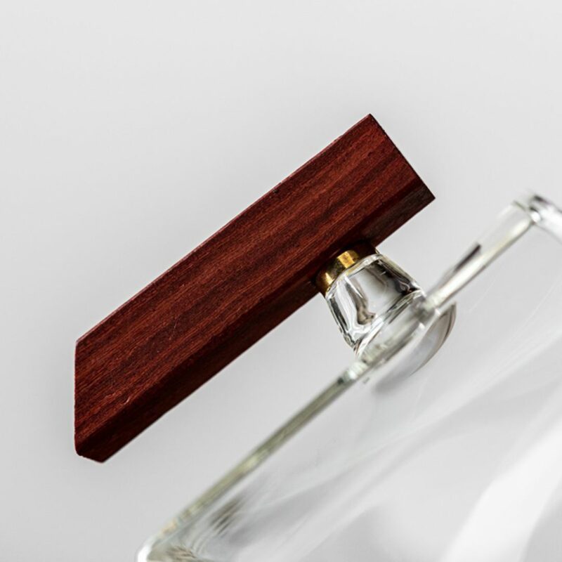 Wood Handle Thickened Glass Mountain Fair Cup Gong Dao Bei