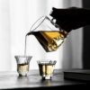 Wood Handle Thickened Glass Mountain Fair Cup Gong Dao Bei