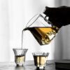 Wood Handle Thickened Glass Mountain Fair Cup Gong Dao Bei