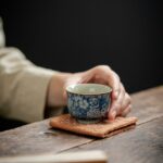 Vintage Qinghua Ceramic Zen Style Tea Cup