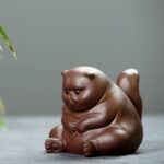 Grumpy Fat Cat Tea Pet Figurine