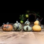 Handmade Zisha Yixing Clay Spraying Frog Watermelon Gourd Pumpkin Tea Pet