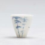 Hand painted Ceramic Qinghua Bamboo Tea Cup