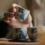 Underglaze decoration Ceramic Get Money Handwriting Tea Cup