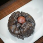 Creative Handmade Zisha Yixing Clay Lions Playing With Ball Tea Pet