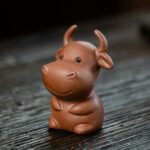 Creative Zisha Yixing Clay Friendly Smiling Little Cow Tea Pet
