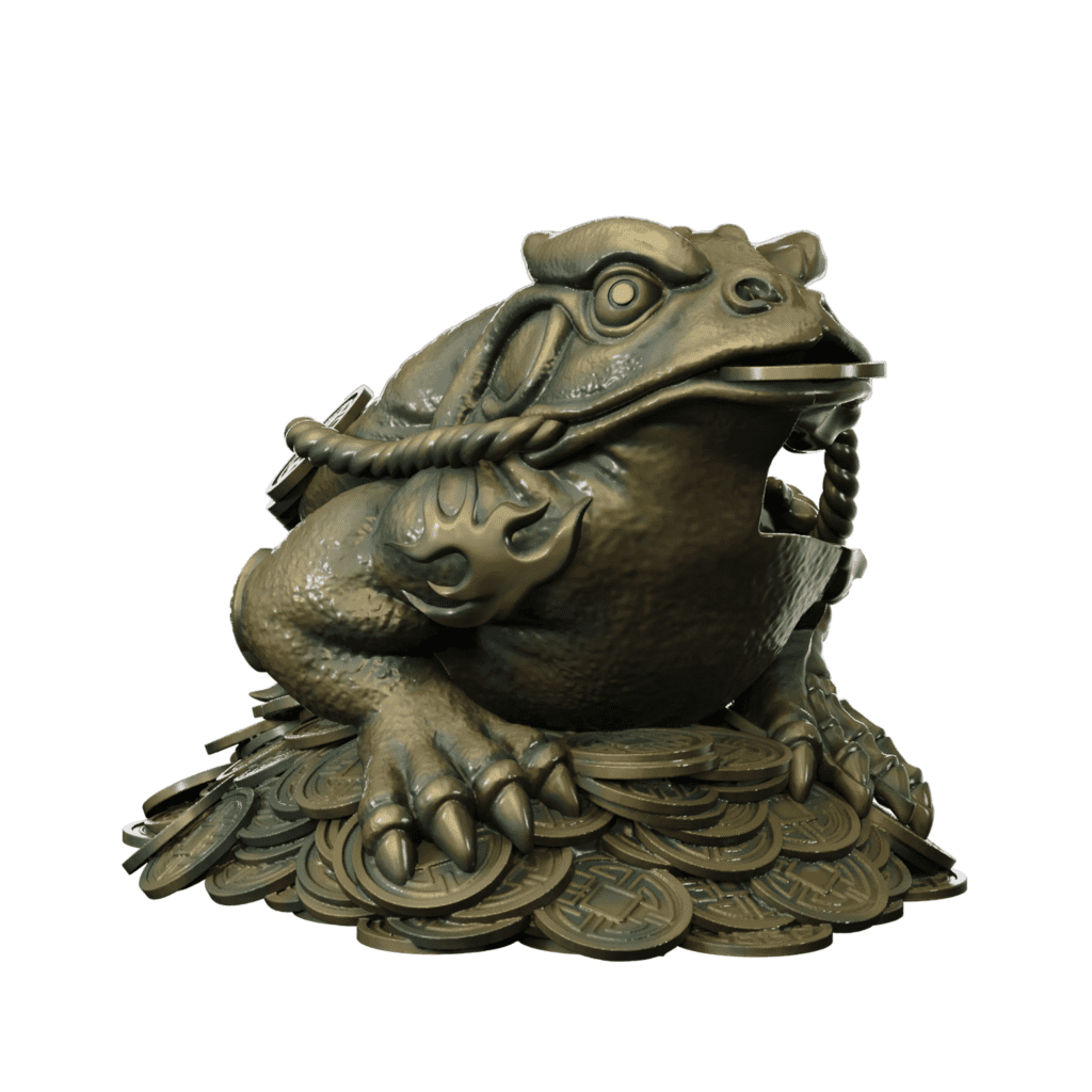 money frog statues