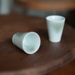 Gradient Glaze Ceramic Milky Moss Green 35ml Tea Cup