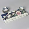 Hand-painted Creative Wucai Ceramics Moonlit Peony Kung Fu Tea Tray