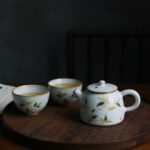 Hand painted Aesthetic Ceramic Osmanthus Kung Fu Teapot