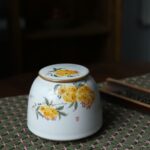 Hand painted Aesthetic Ceramic Osmanthus Tea Jar