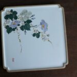 Hand painted Aesthetic Ceramic Nandina domestica Kung Fu Tea Boat
