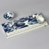 Hand-painted Creative Wucai Ceramics Fairy Crane Gongfu Tea Tray