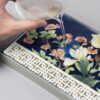 Hand-painted Creative Wucai Ceramics Moonlit Peony Kung Fu Tea Tray
