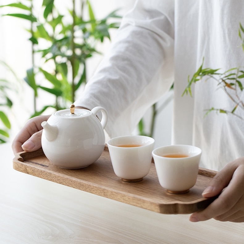 Simple Chic Walnut Wood Kung Fu Tea Tray