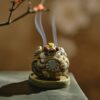 Handmade Creative Ceramic Baby Money Frog Incense Holder Tea Pet