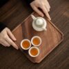 Simple Chic Walnut Wood  Kung Fu Tea Tray