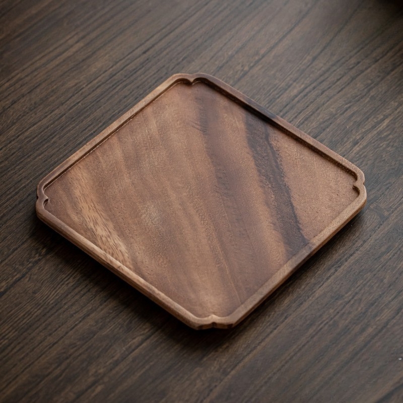 Simple Chic Walnut Wood  Kung Fu Tea Tray