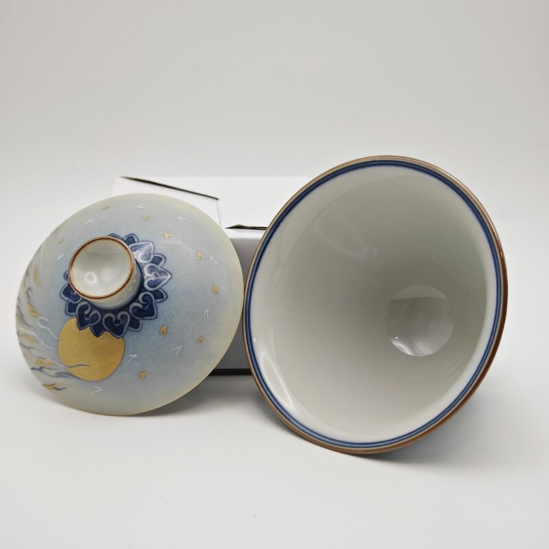 Handmade Hand-painted Ceramic Jade Rabbit’s Gaze 120ml Gaiwan