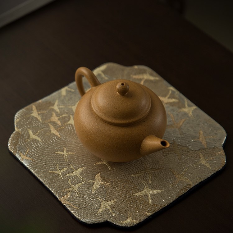Chinese Style Aesthetic Brocade Crane Tea Coaster
