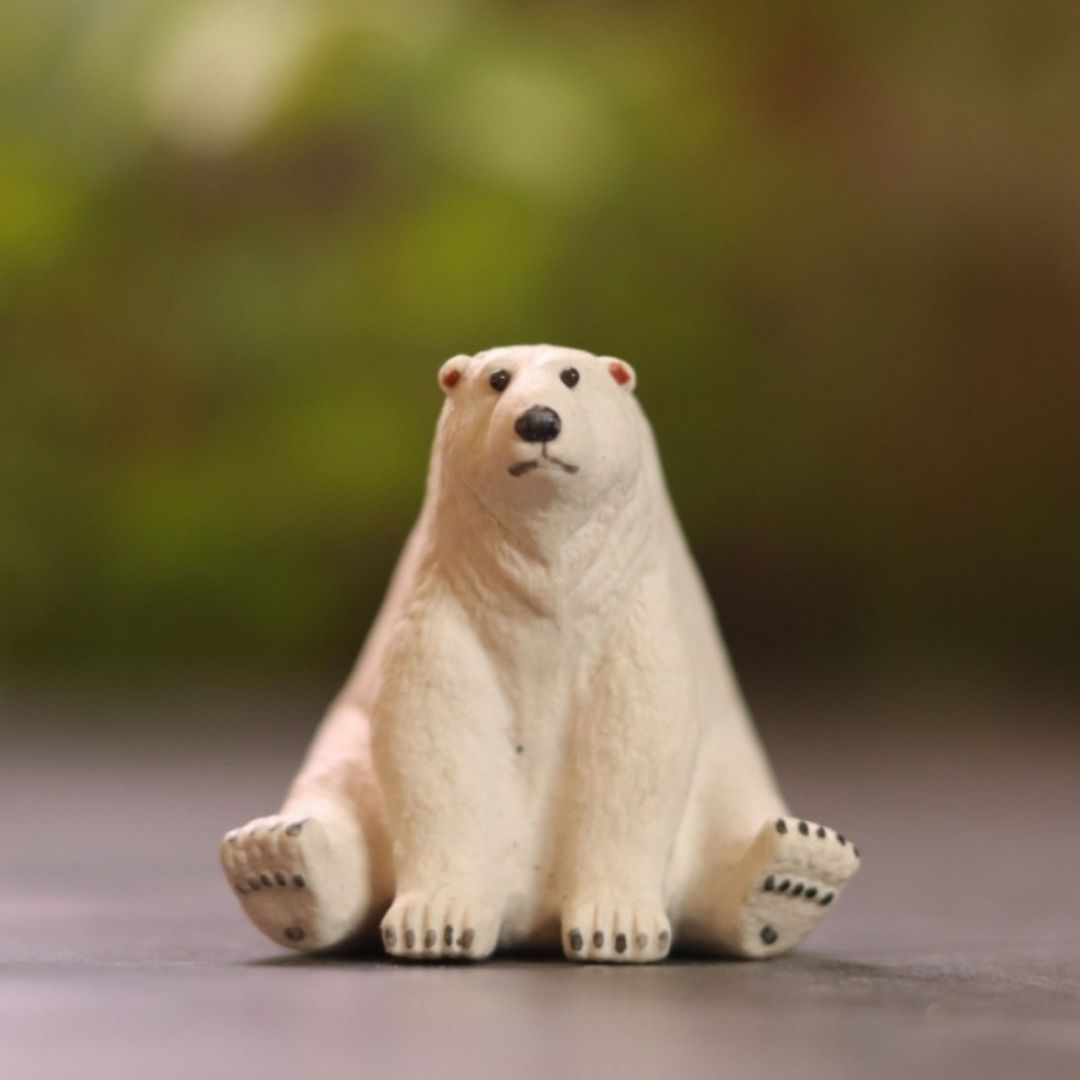 アラビア　Polar bear フィギュリン　Father 艶なし アラビア Polar bear フィギュリン Father 艶なし