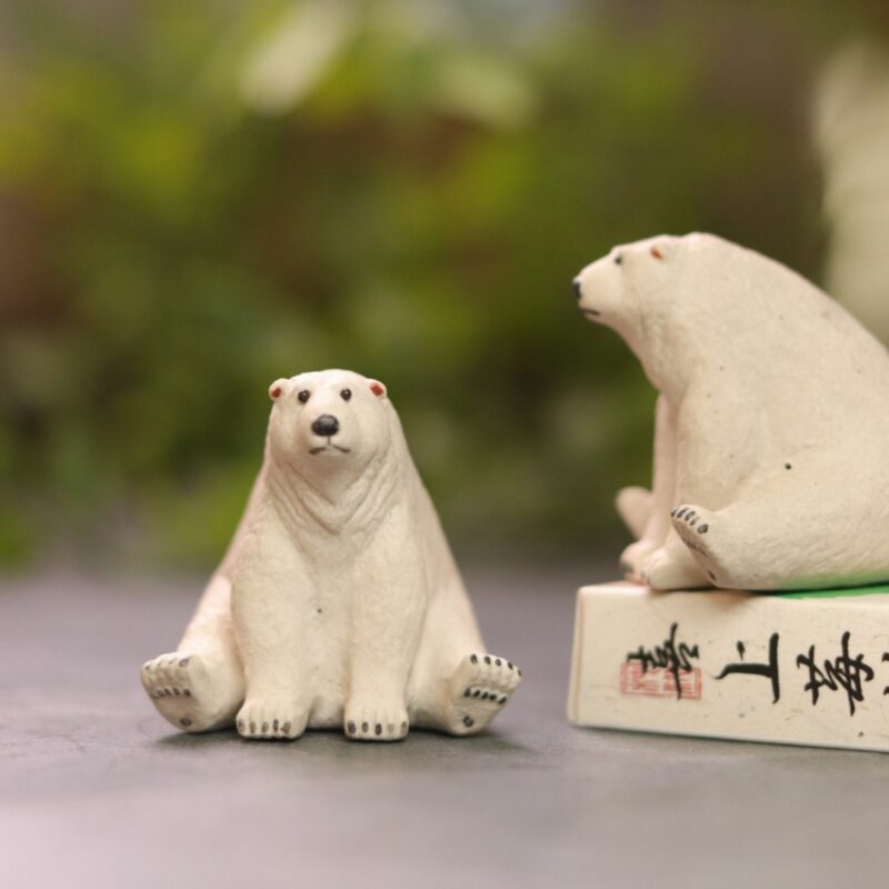 Handmade Zisha Yixing Clay Adorkable Pollar Bear Tea Pet