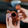 253-3 Half Handmade Duanni Mini Pumpkin 65ml Yixing Teapot