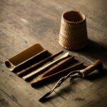 Vintage Bamboo Woven Tea Ceremony Accessories Set