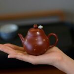 Zhuni Gold Flakes 120ml Tall Pear Yixing Teapot