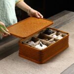 Handmade Aesthetic Bamboo Woven Basket Storage Case