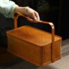 Handmade Aesthetic Bamboo Woven Basket Storage Case