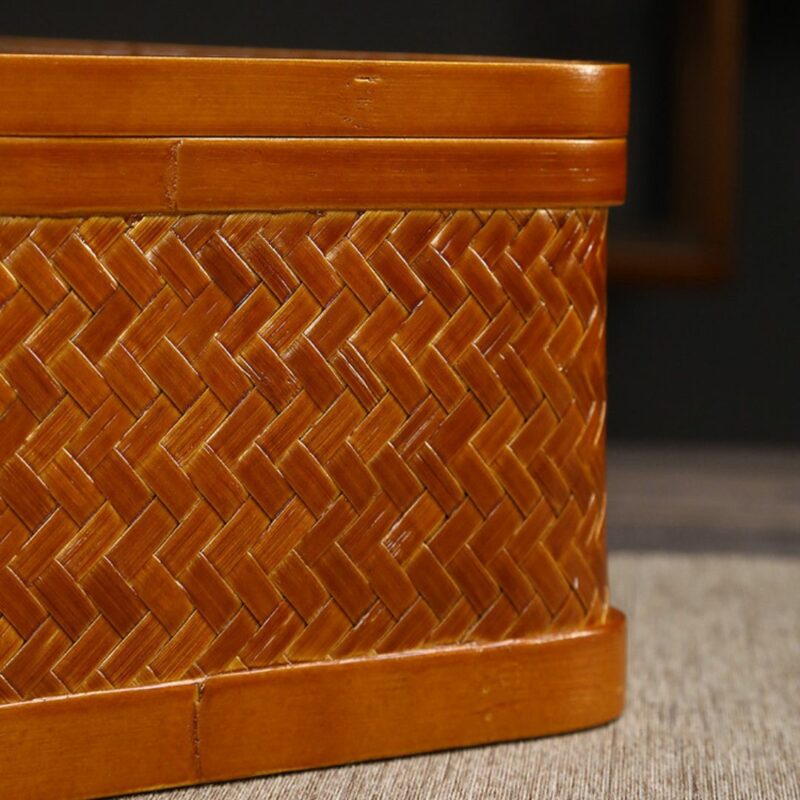 Handmade Aesthetic Bamboo Woven Basket Storage Case