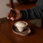 Handmade Porcelain White Duanni Taihu Lake Stone Gaiwan