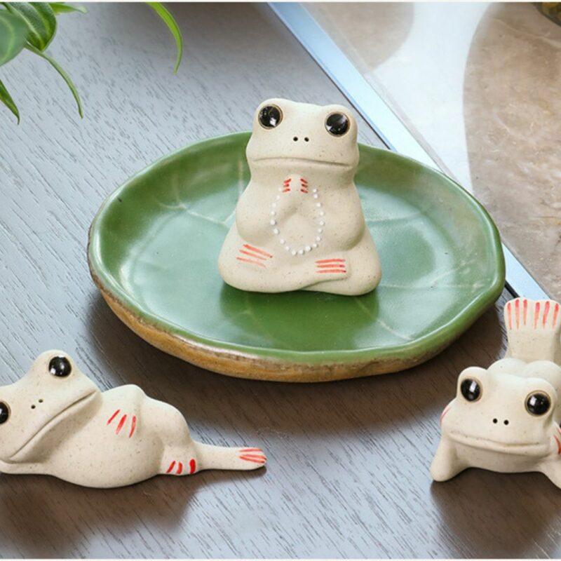 Handmade Zen Style Ceramic Cute Little Frog Tea Pet - China Tea Spirit