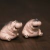 Handmade Zisha Yixing Clay Chunky Little Hippo Tea Pet
