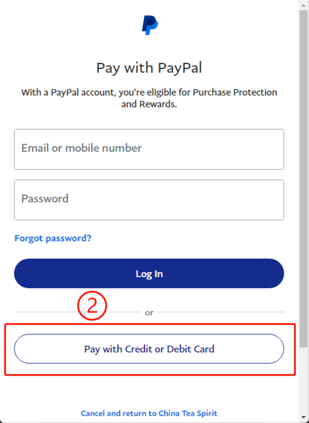 pay with credit or debit card